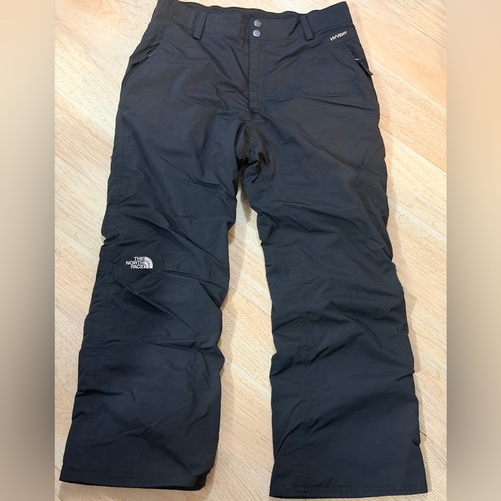 The North Face Men's Black Snow Pants with Logo